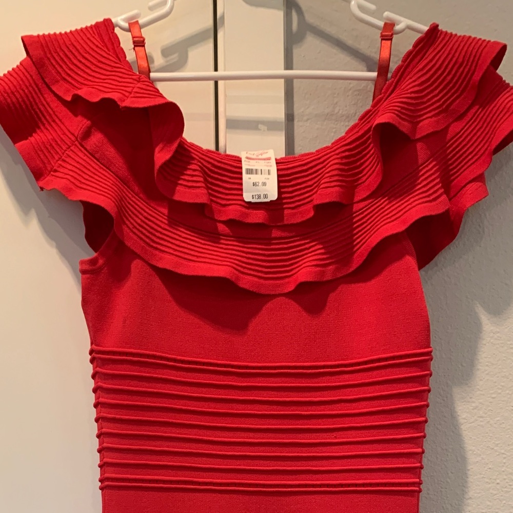 Red Guess Bodycon Dress 6 NWT - Picture 2 of 4